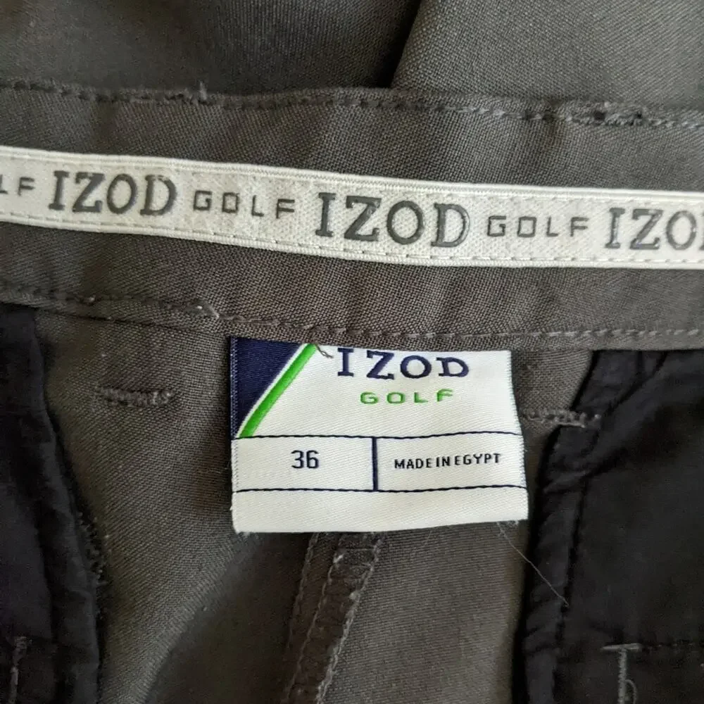 Izod Golf Men's Flat Front Shorts Size 36